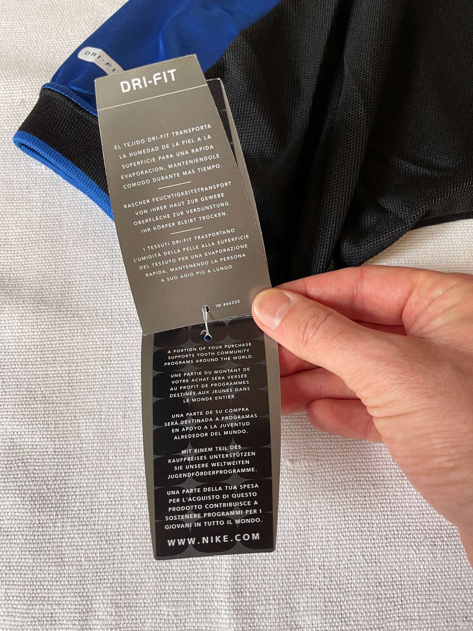 Inter Internazionale Milano Milan Nike Team 2000-2001 Home Football Shirt Black Blue Pirelli Size M Made in UK BNWT DRI-FIT