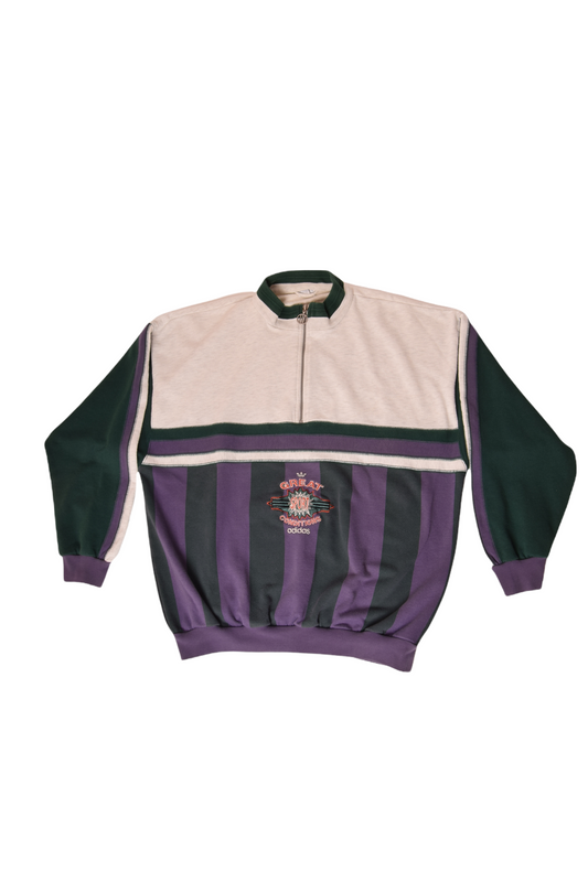Vintage 90's Adidas Sweatshirt Great Sport Conditions Purple Grey Black Size XL