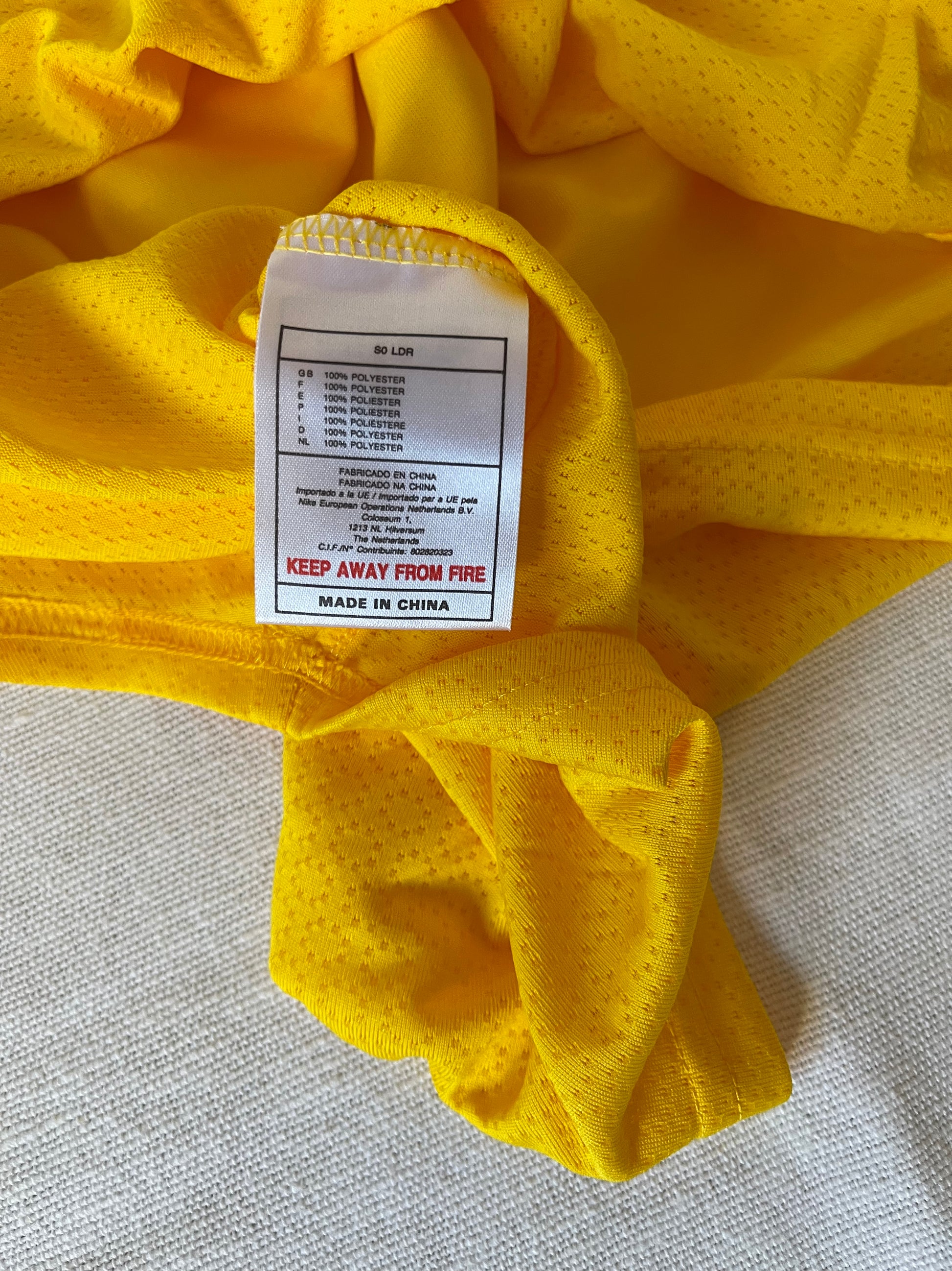 Authentic Ronaldo Brasil Brazil Nike No 9 2000-2001 Home Football Shirt Size L Dri-Fit Yellow BNWT New NOS OG DS