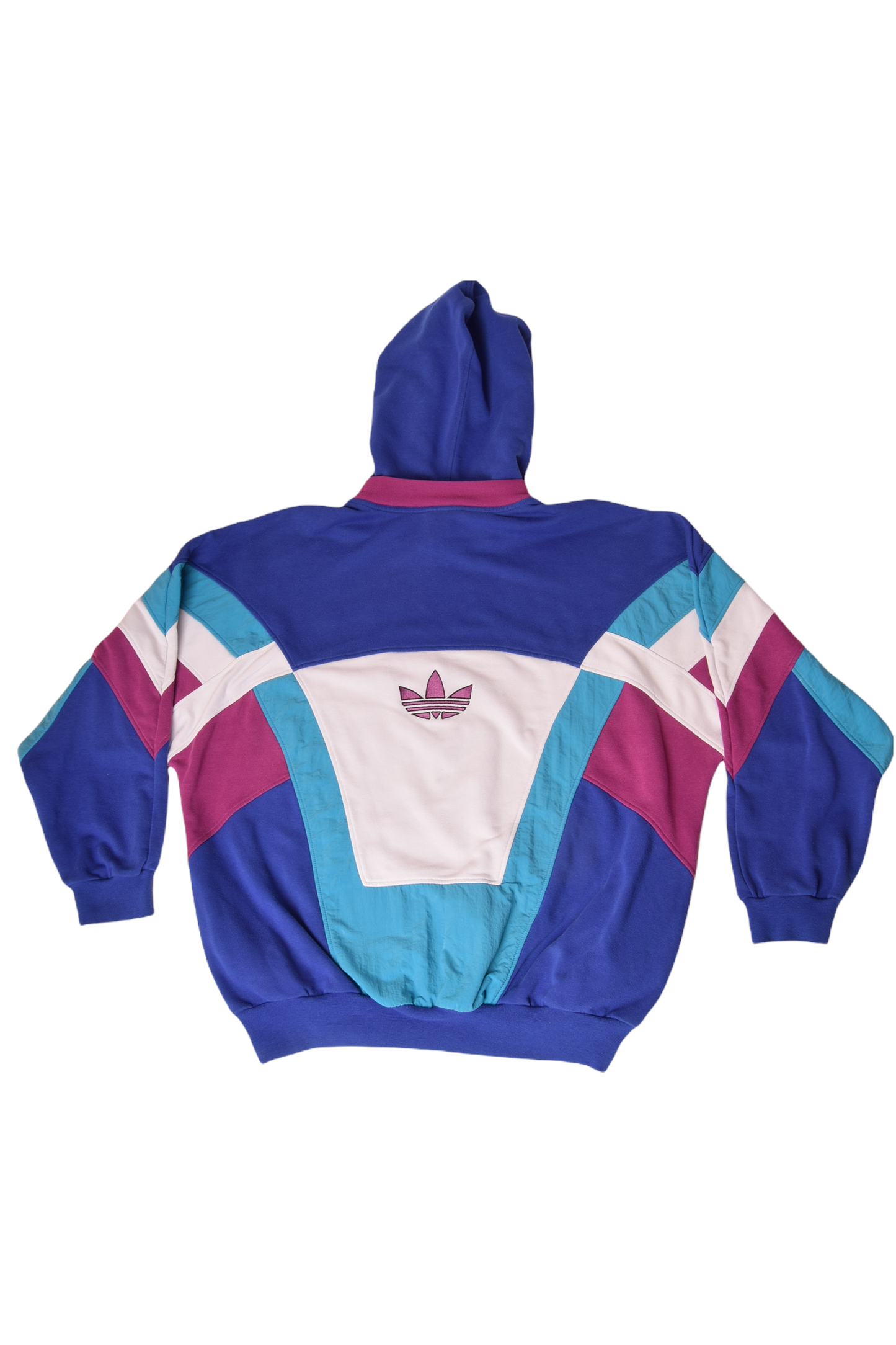Vintage 90's Adidas Team Hoodie Size L-XL Blue White Pink