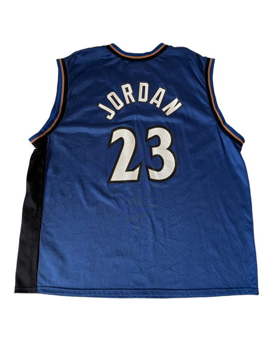 Michael Jordan Washinton Wizards Champion 2001-2002 Away Basketball Jersey Blue # 23 NBA Made in Korea Size 44 Size XL