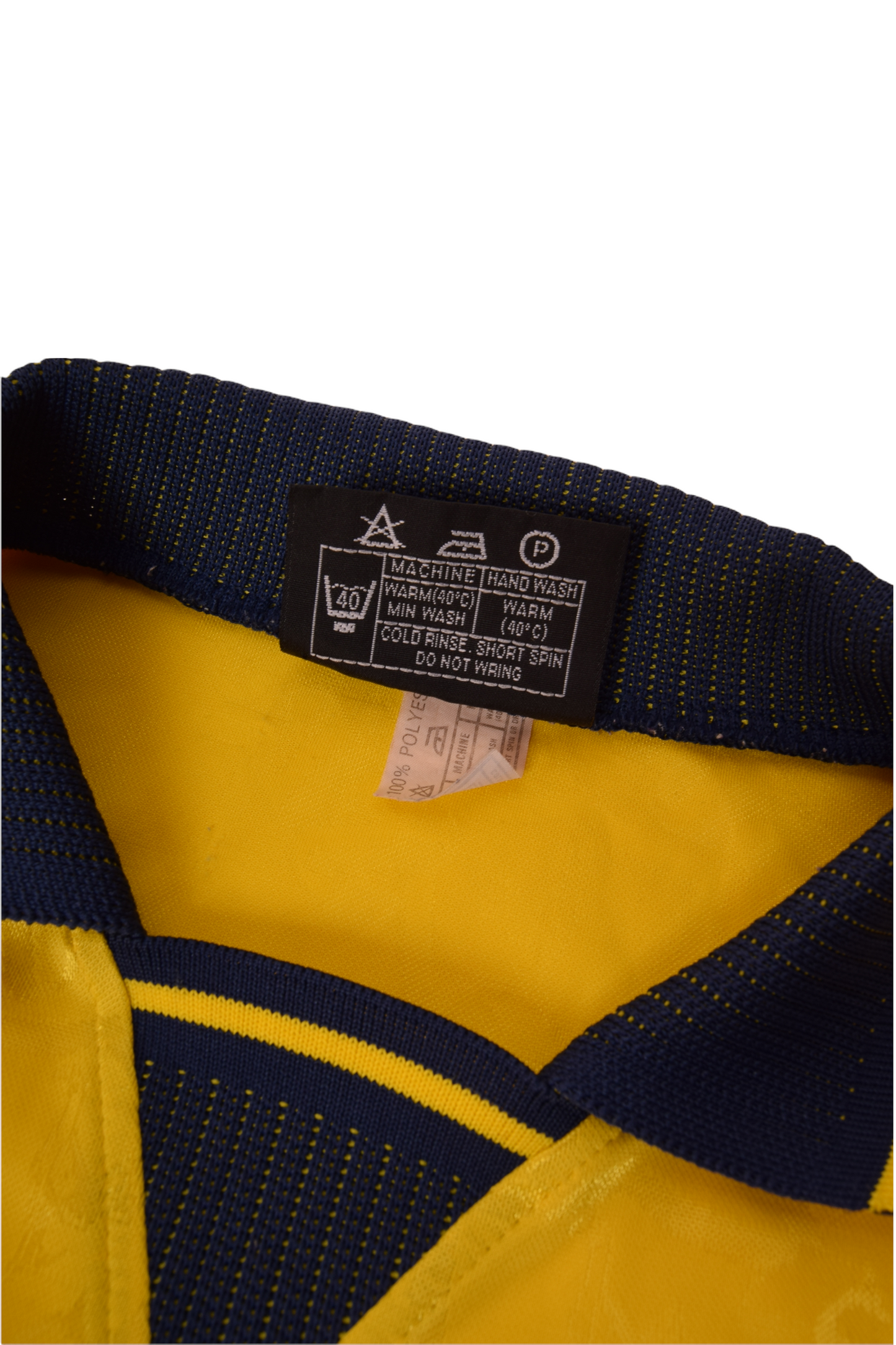 Tottenham Hotspur Pony 1995-1997 Third Football Shirt Yellow Size XL Made in UK Hewlett Packard