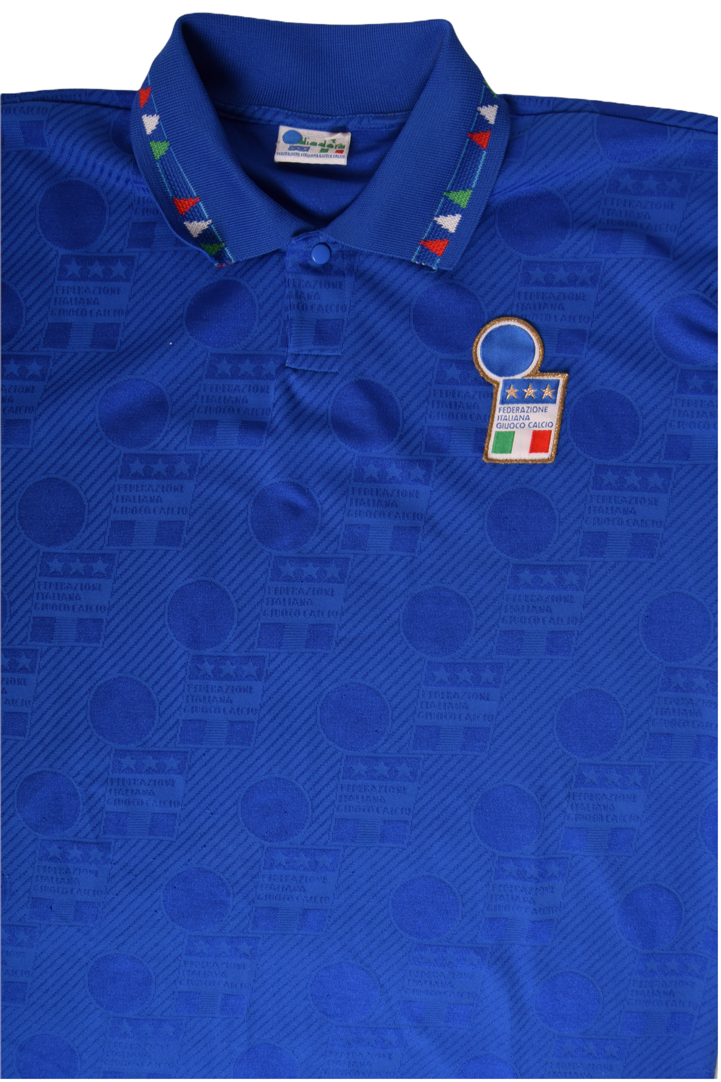 Vintage Italy Italia Diadora 1994 Home Football Shirt World Cup USA '94 Blue Made in Italy