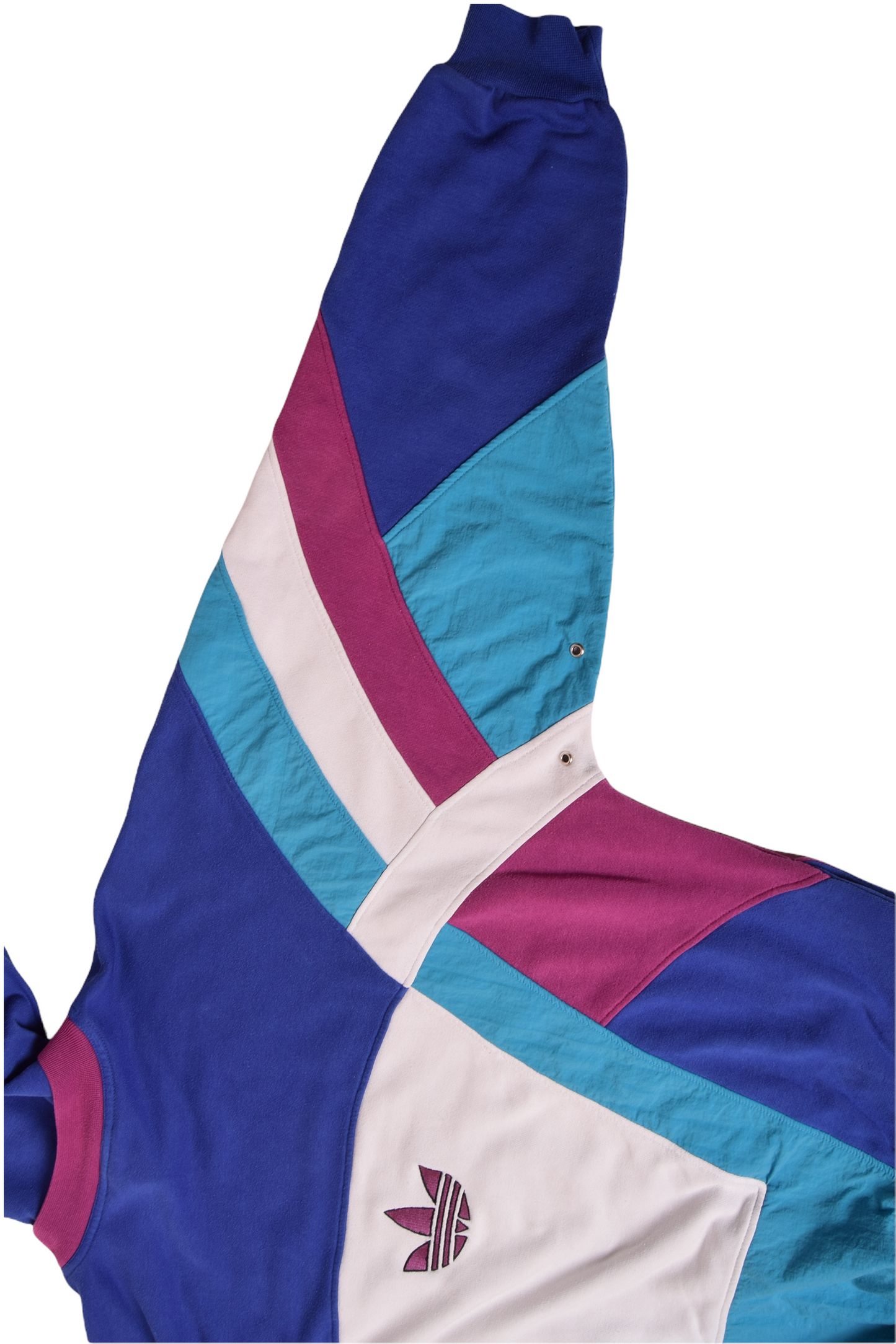 Vintage 90's Adidas Team Hoodie Size L-XL Blue White Pink
