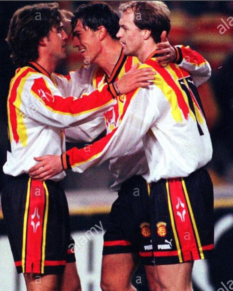 Vintage Catalonia Catalunya Puma Home Shirt 1998-1999 Size M  White Red Yellow