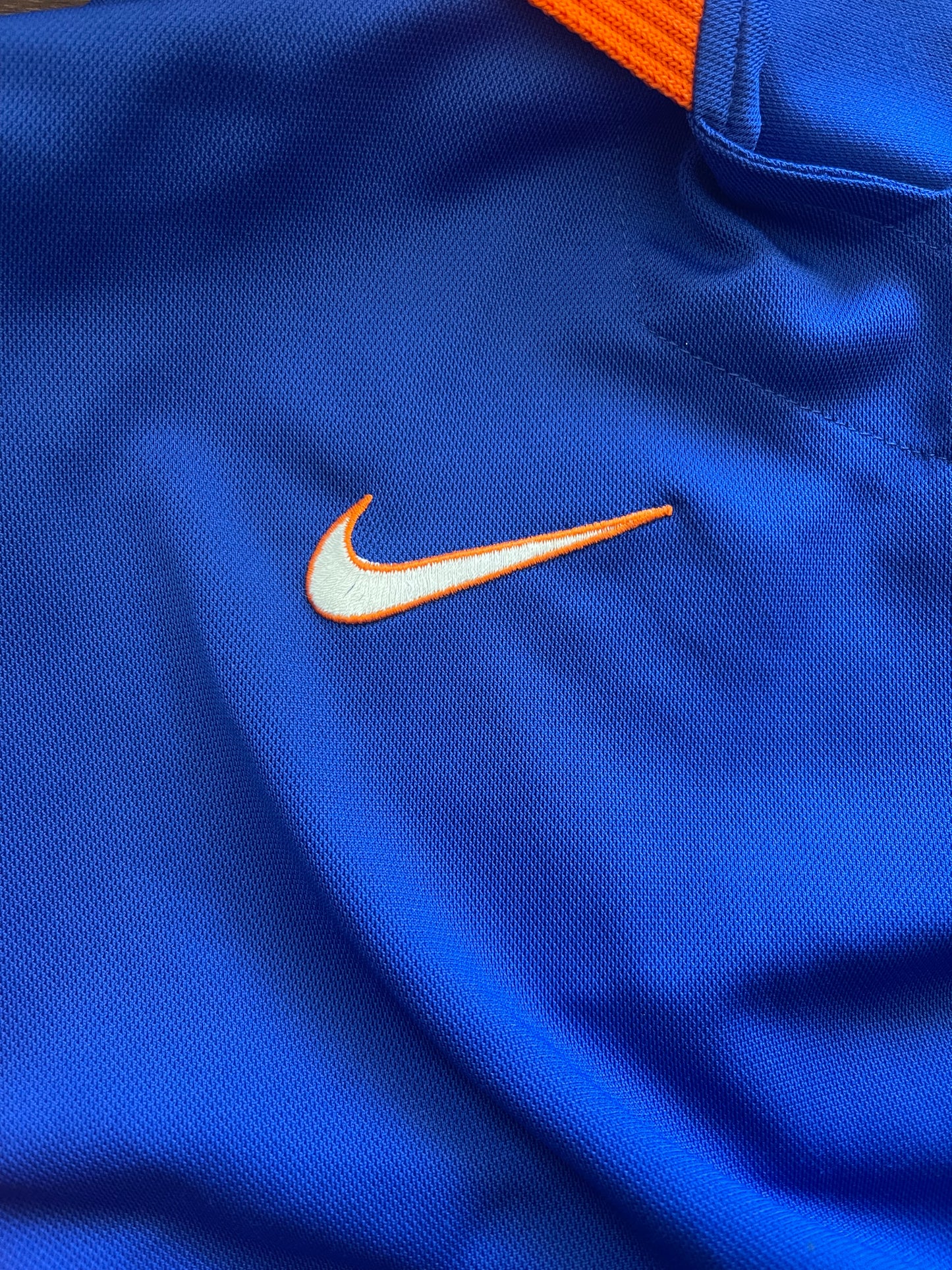 🇳🇱⚽️ Vintage Holland Netherlands Nike Premier  1996 1997 1998 Away Football Shirt Blue Made in UK Size M
