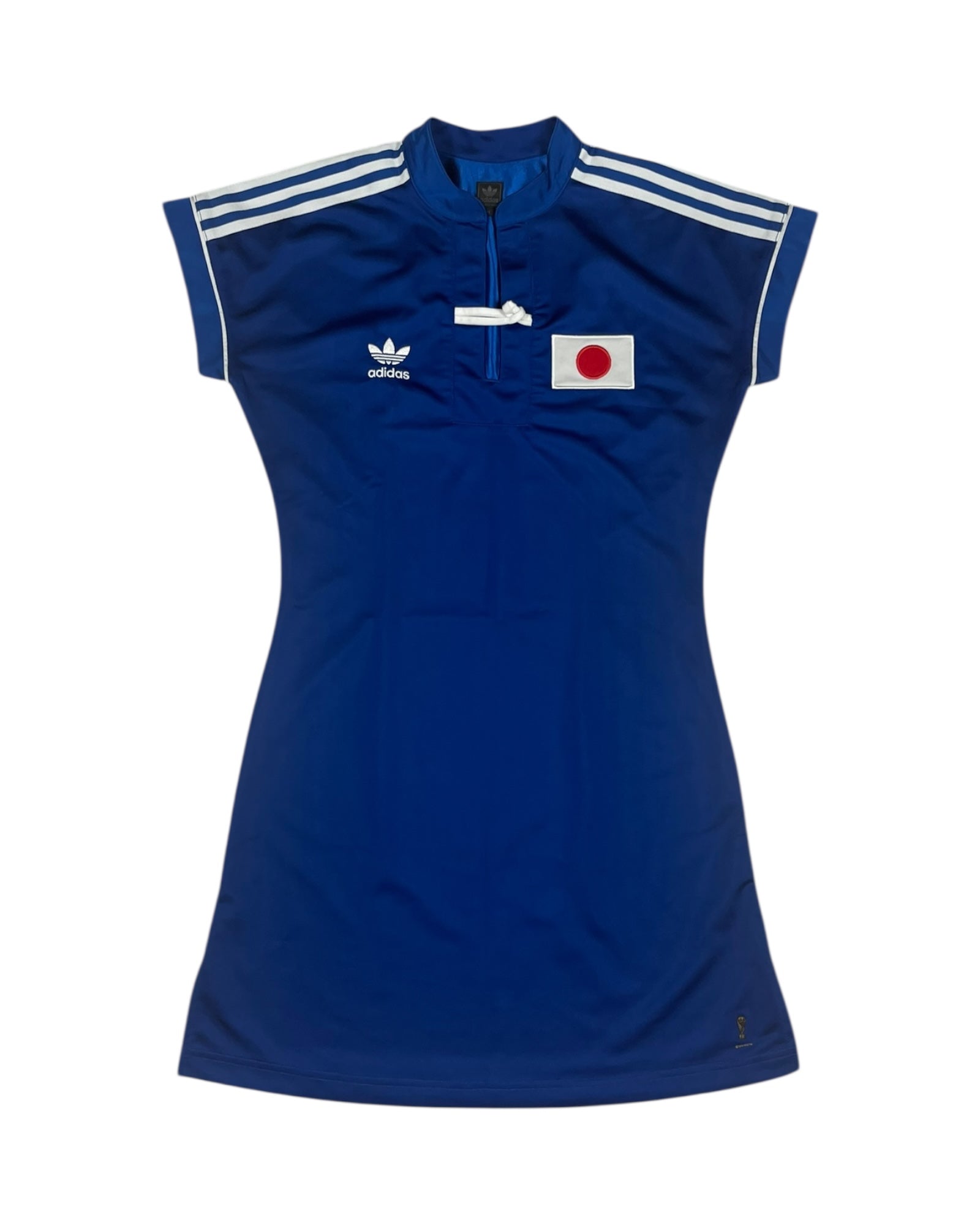 🇯🇵 2005 Adidas Japan Dress Blue Polyester FIFA World Cup Size S Y2K