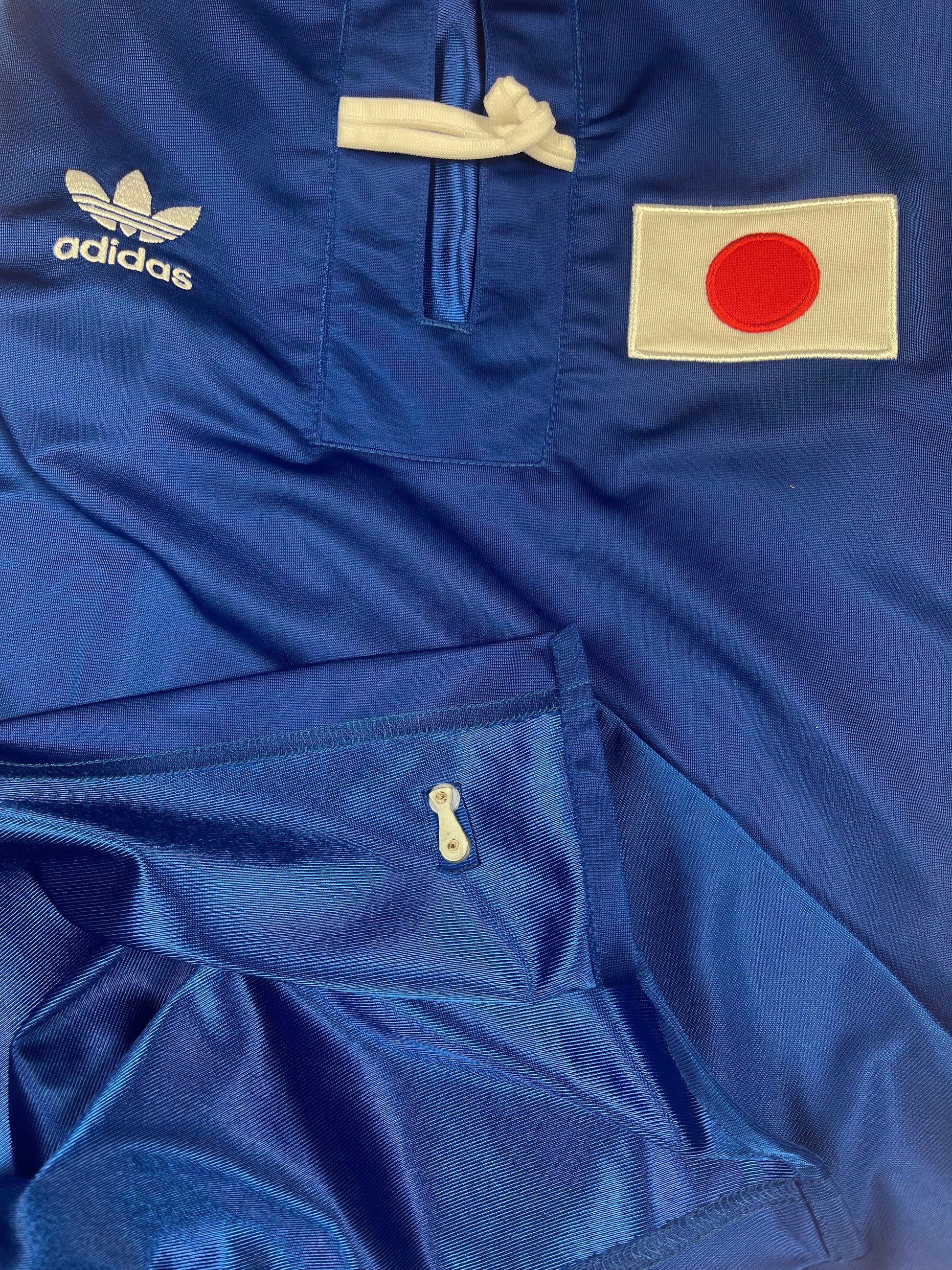🇯🇵 2005 Adidas Japan Dress Blue Polyester FIFA World Cup Size S Y2K