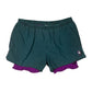 90's Nike Challenge Court Tennis Shorts With Leggins Attached Andre Agassi Nylon Made in Taiwan Size XL Turquoise Purple