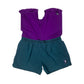 90's Nike Challenge Court Tennis Shorts With Leggins Attached Andre Agassi Nylon Made in Taiwan Size XL Turquoise Purple