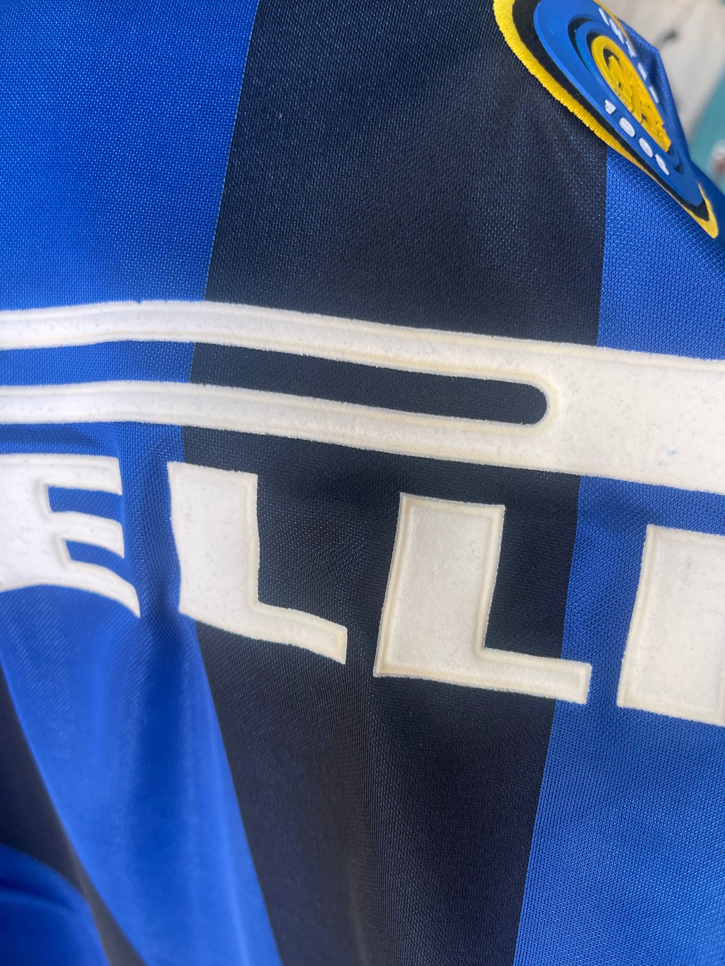 Authentic New Inter Internazionale Milano Milan Nike Team 2000-2001 Home Football Shirt Black Blue Pirelli Size XL Made in UK BNWT NOS OG DS DRI-FIT