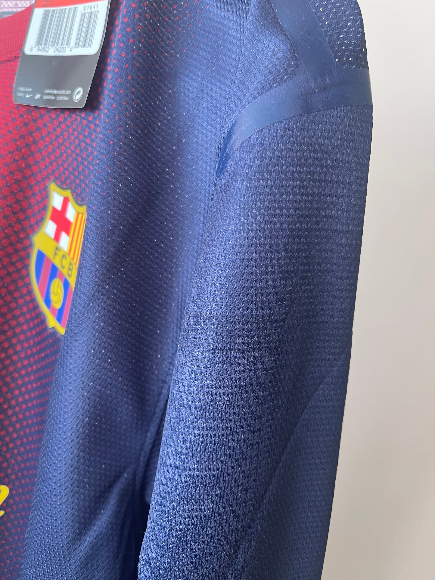 Authentic New FC Barcelona Nike DRI FIT Home Football Jersey / Shirt 2012 - 2013 Player's Issue / Version Deadstock BNWT BN NOS Size L Red Blue Qatar Foundation