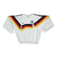 Authentic Iconic Vintage Germany Deutschland Adidas 1989-1991 Italia 90 Ciao FIFA Coppa del Mondo Football Sweatshirt  White Black Red Yellow