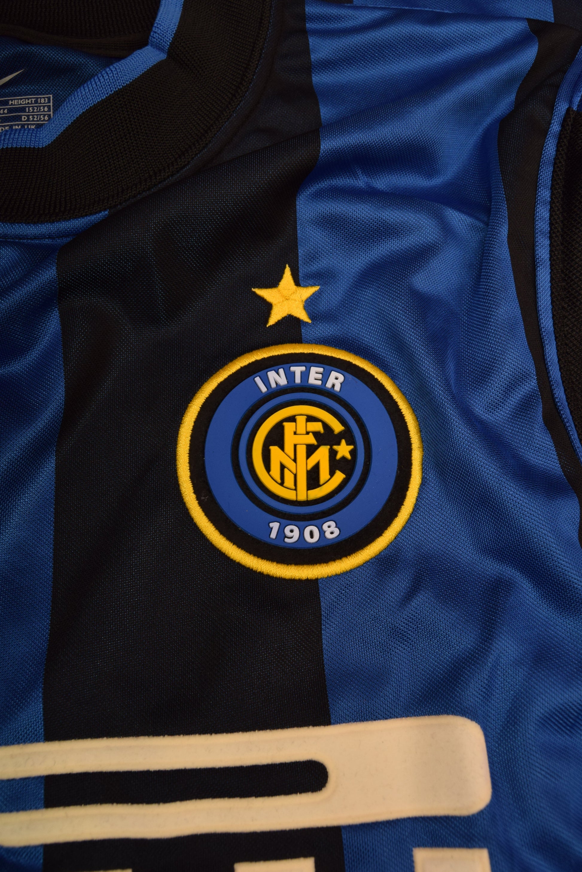 Authentic Inter Internazionale Milano Milan Nike Team 2000-2001 Home Football Shirt Black Blue Pirelli Size S Made in UK BNWT NOS OG DS DRI-FIT