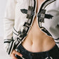 Y2K Roberto Cavalli 2007 Cropped Fitted Blazer Size 40 S Embroidered Military Inspired Luxury Statement