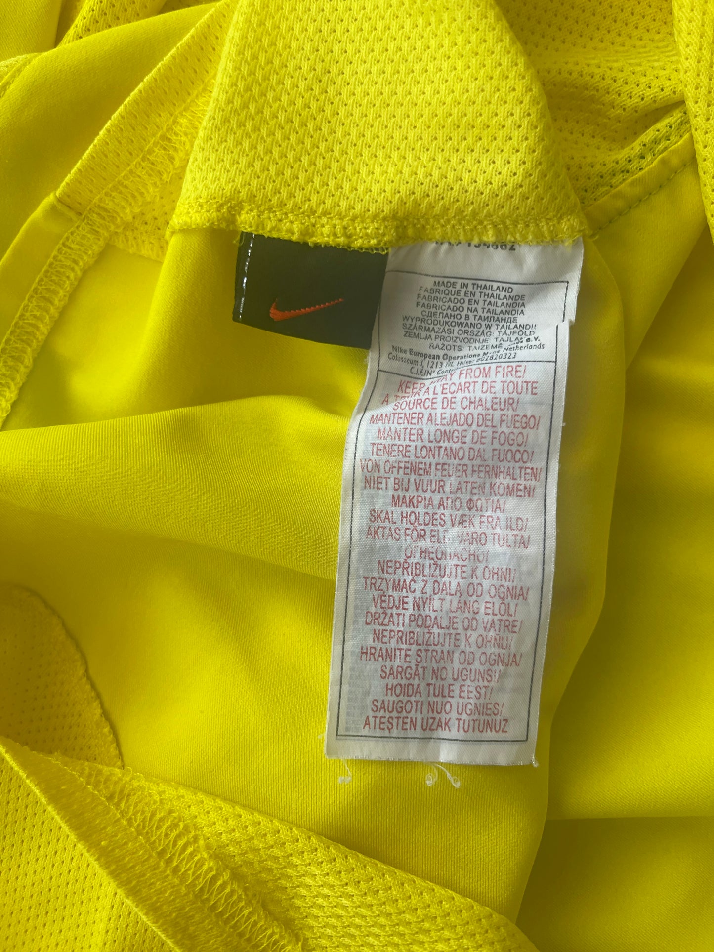 Brasil Brazil Nike Home Football Shirt 2002 - 2003 - 2004 Yellow Size S