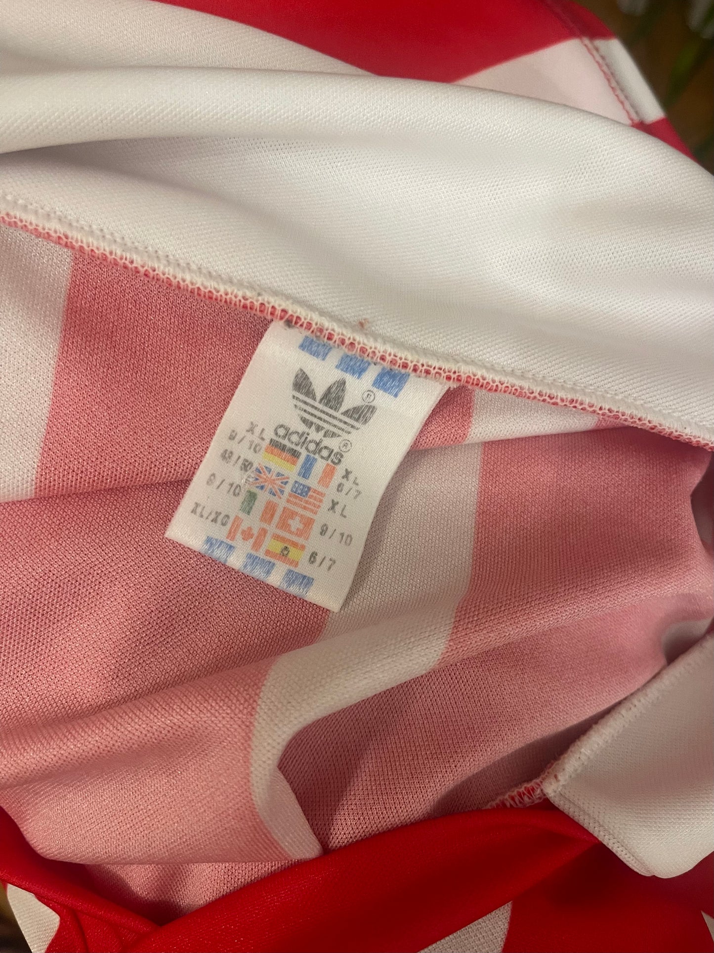 Vintage Authentic PSV Eindhoven Adidas Home Shirt 1990-1993 Philips Size XL Red White
