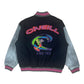 Vintage 90's O'Neill Varsity College Jacket Surf Embroidered Cow Leather Wool Size M