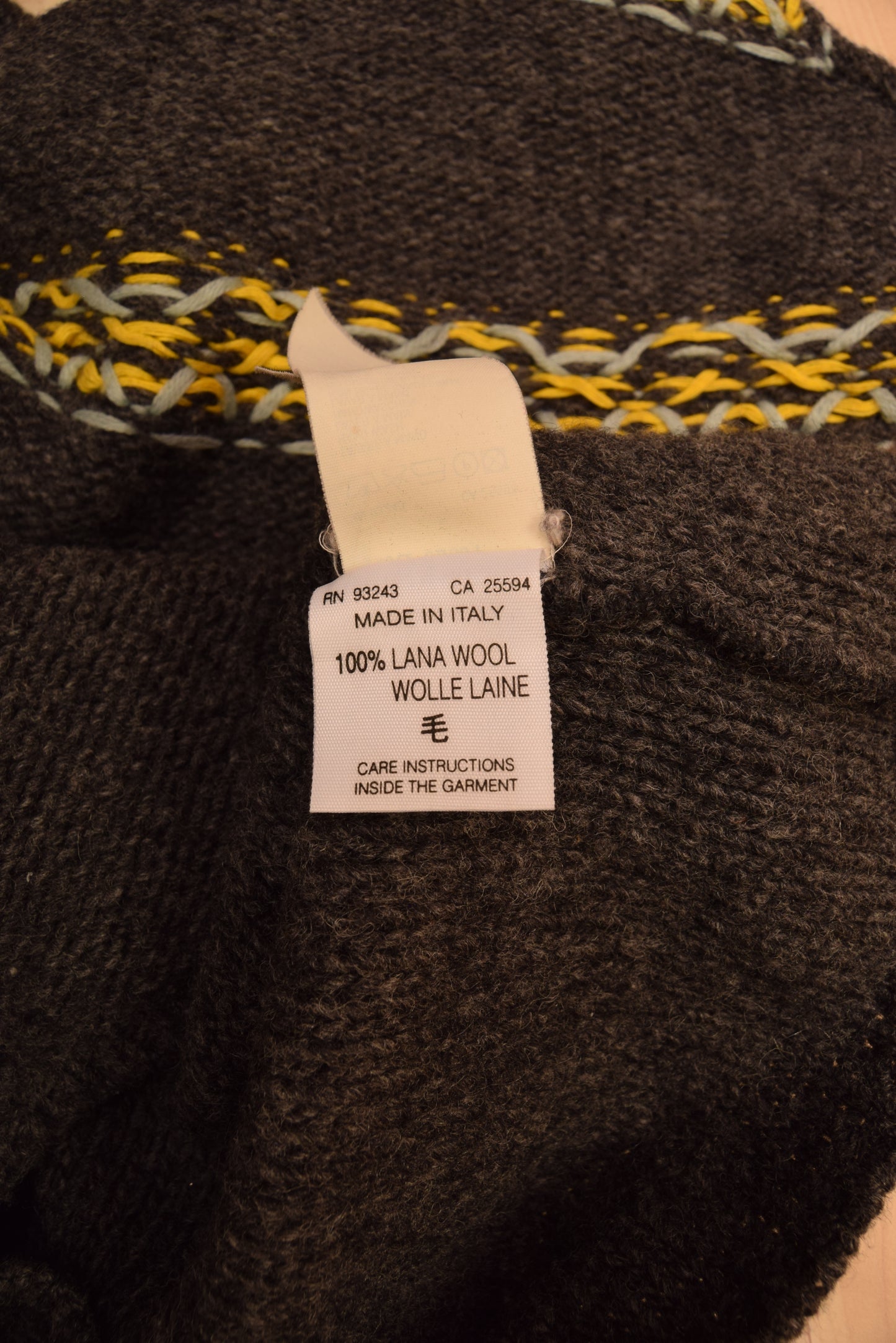 Y2K Diesel Vest 100% Wool Made in Italy Grey Size M