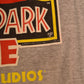 Vintage Jurassic Park The Ride 1996 T-Shirt Universal Studios Hollywood I Survived Steven Spielberg Made in USA Single Stitch Cotton Grey Size Large