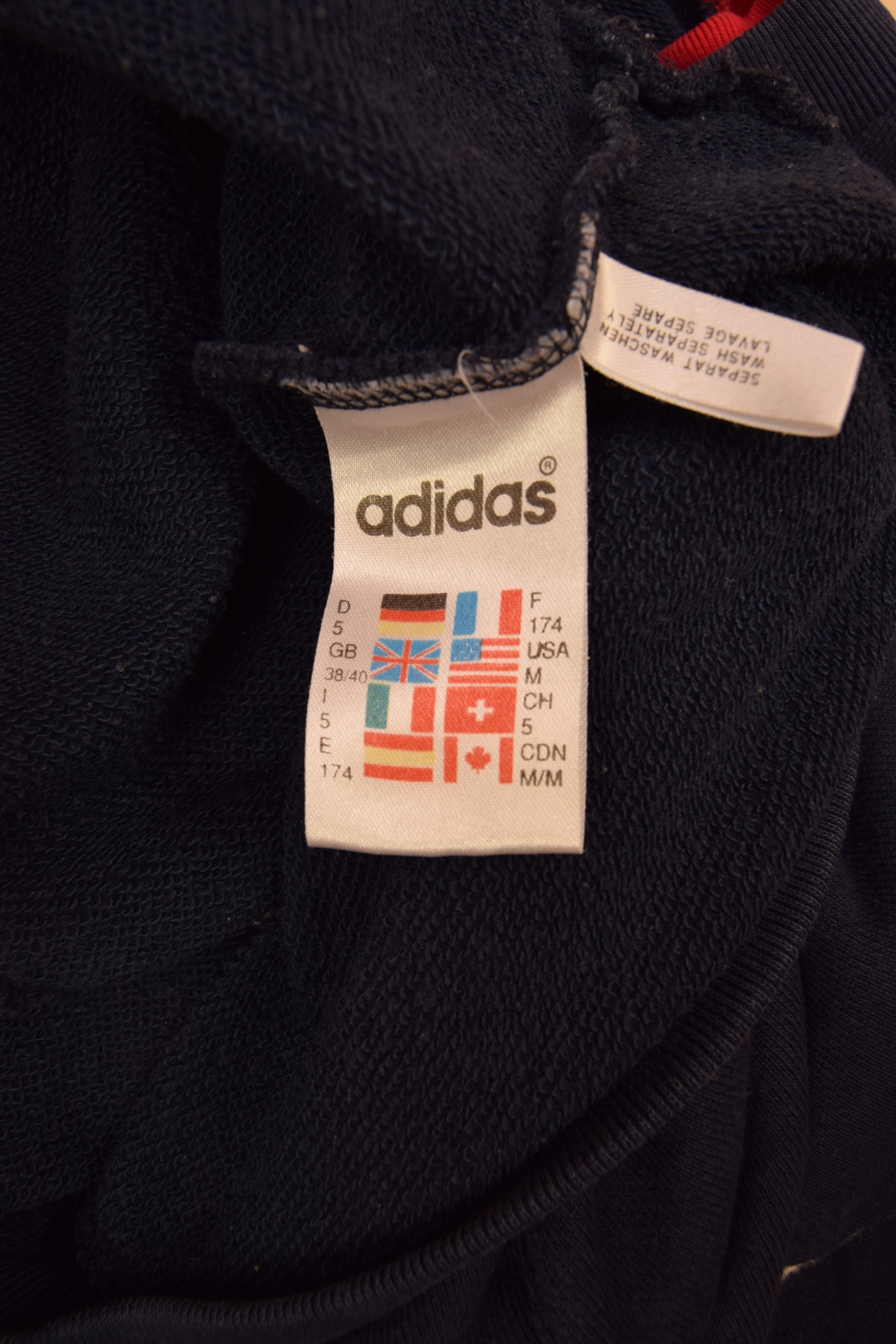 Vintage 90's Adidas Sweatshirt CrewNeck Size M Blue