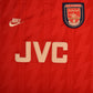 Vintage Arsenal London Nike Premier 1994 1995  1996 Home Football Shirt Gunners Red JVC Made in Gt. Britain Thunder Size XL