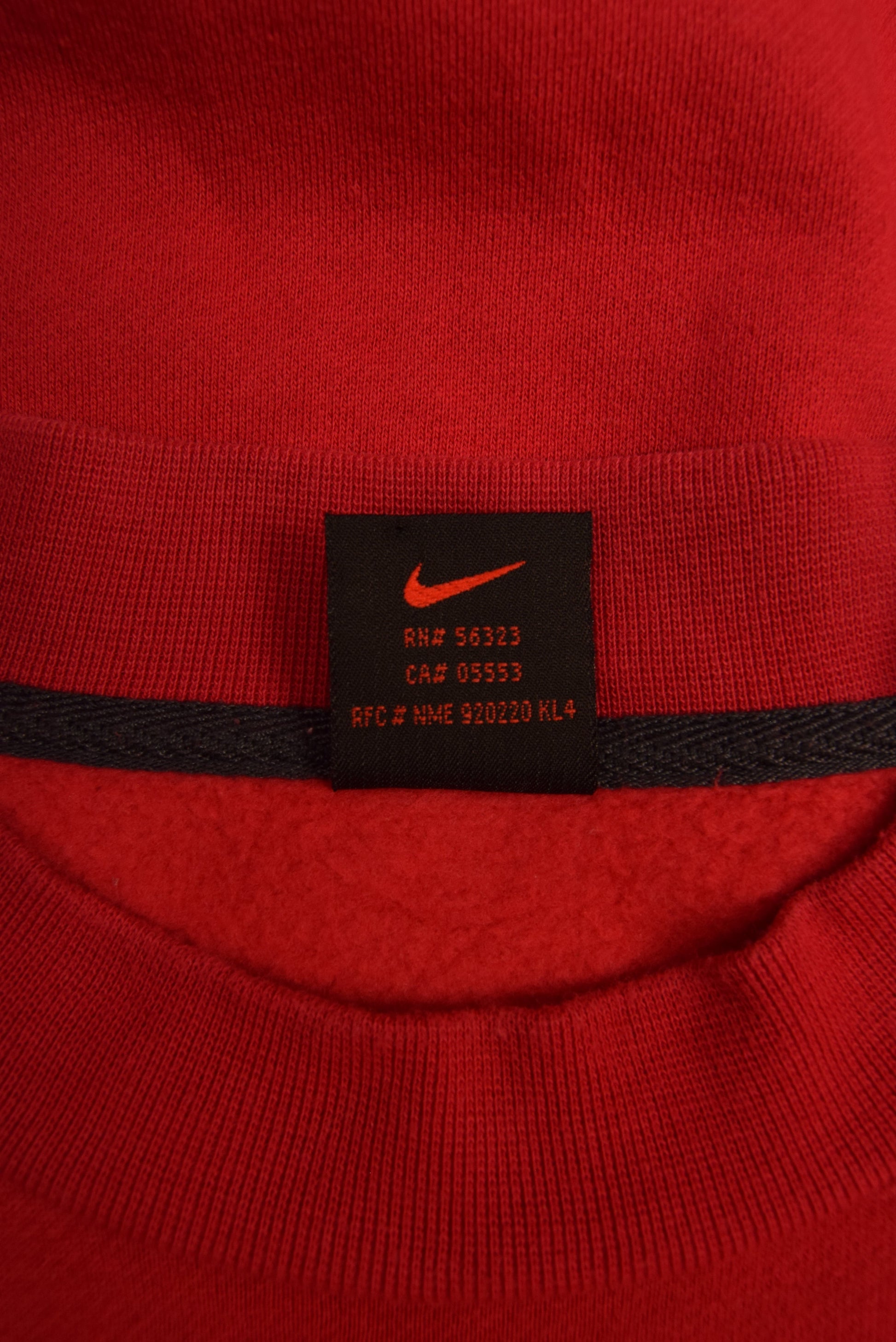 Vintage 90's Nike Sweatshirt Red Size M - L Embroidered Logo