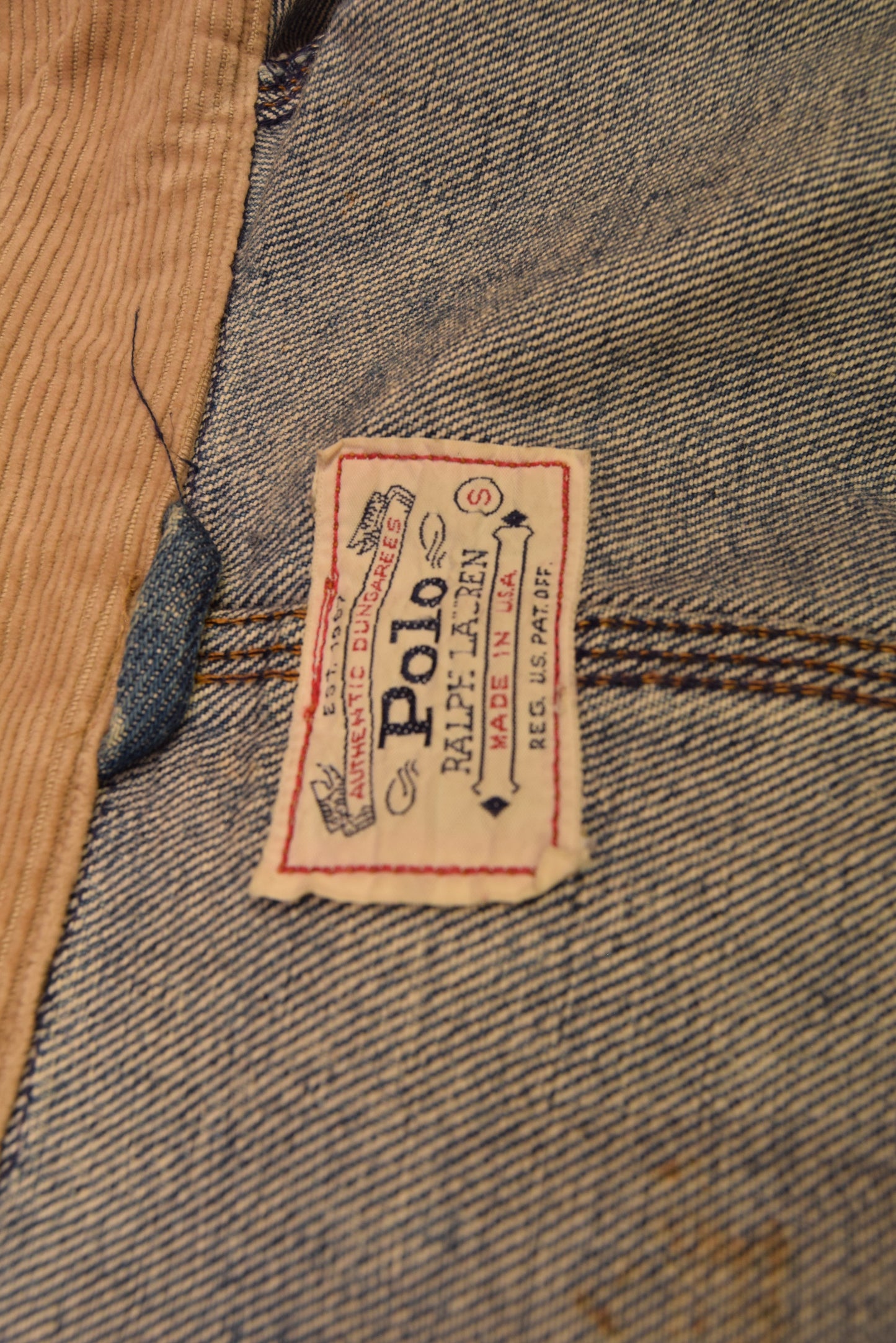 Vintage Polo Ralph Lauren Denim Jacket Made in USA Size M - L
