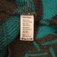 Vintage 80's Lacoste Jumper Made in France Green Grey Abstract Pattern Wool Size M-L