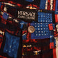90's Versace Jeans Couture Trousers USA UK Flag Medusa Pattern Ittierre Made in Italy
