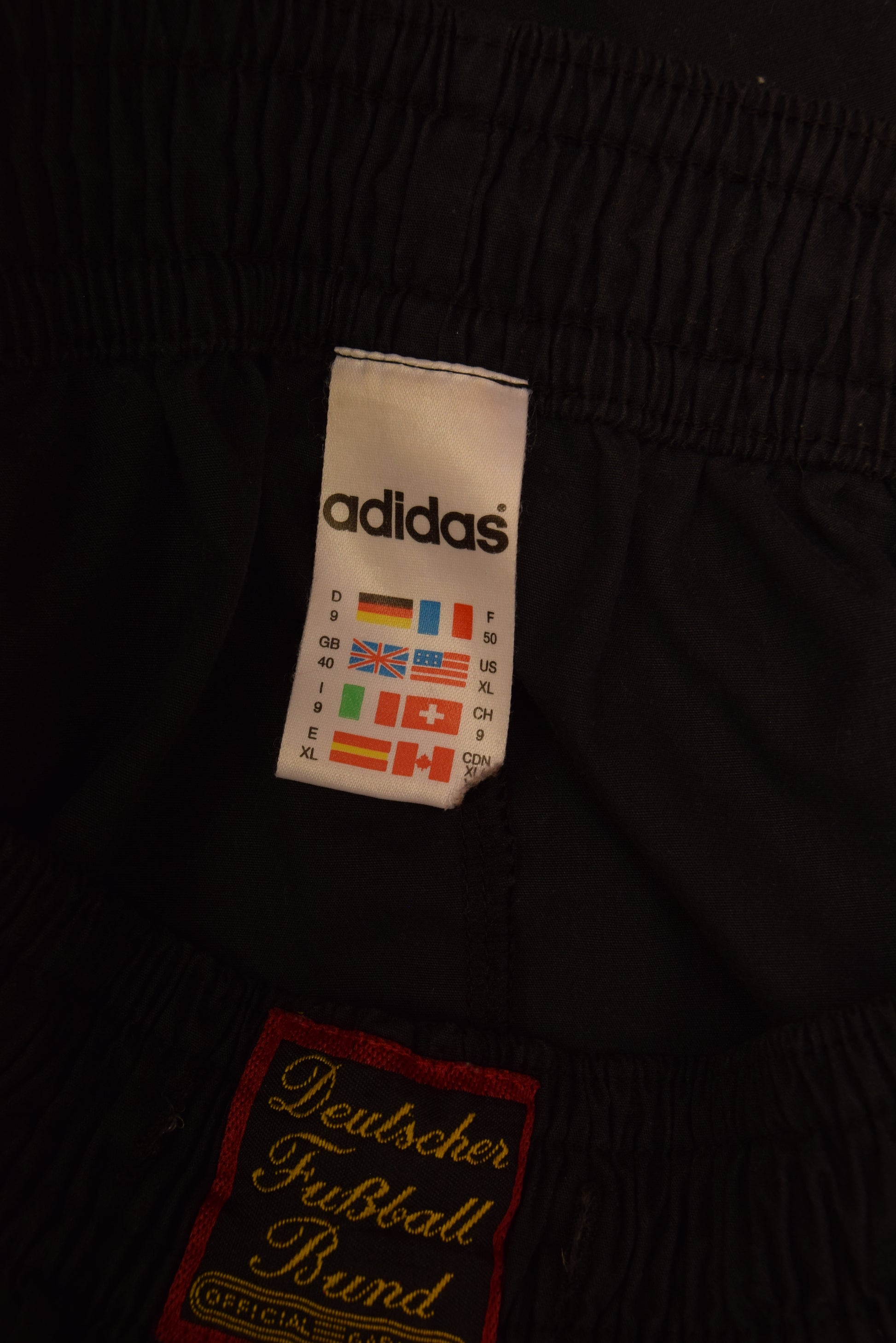 Vintage Germany Deutschland Adidas Home Football Shorts 1996 - 1997 Euro '96 Black Size XL Made in England