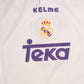 Roberto Carlos Real Madrid Kelme 1997 - 1998 Home Football Shirt 3 Teka Made in Spain Size L White