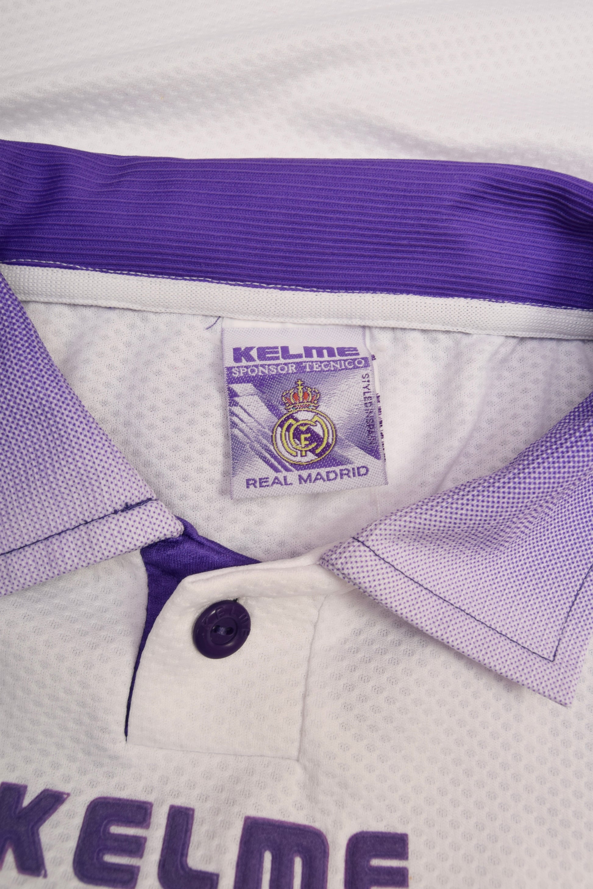 Roberto Carlos Real Madrid Kelme 1997 - 1998 Home Football Shirt 3 Teka Made in Spain Size L White