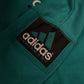 Vintage 90's Adidas Equipment EQT Sweatshirt / Crew Neck Green Boxy M L Made in Hong Kong Cotton Wide Collar