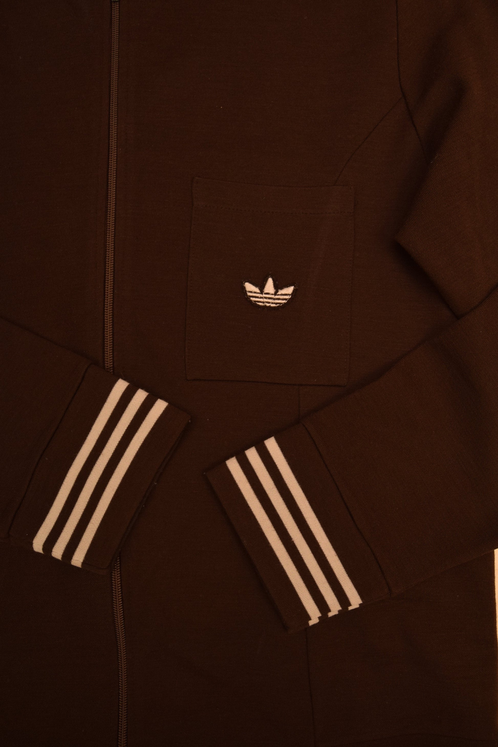 Vintage 70's Adidas Ein Schwahn - Erzeugnis Jacket Brown Size M