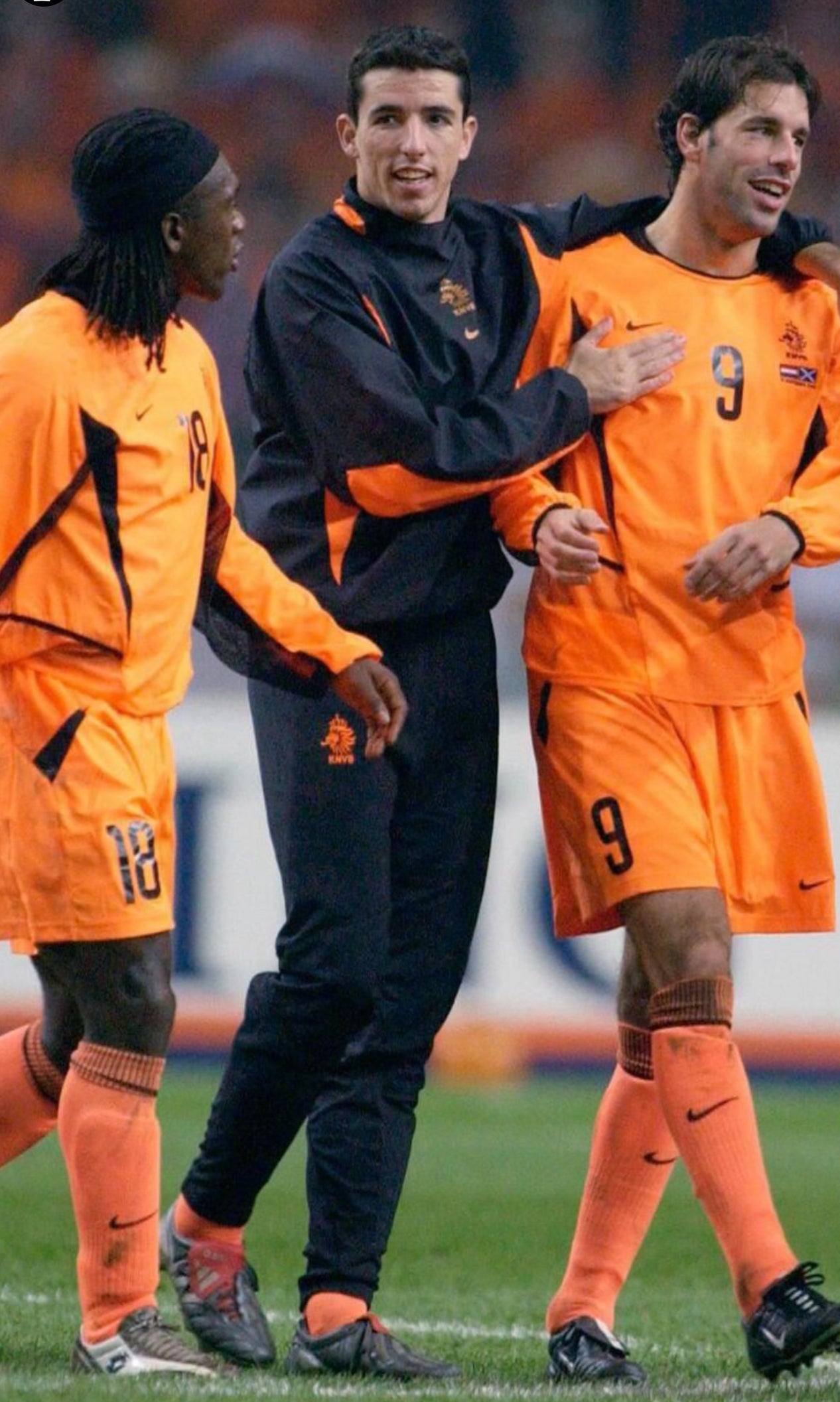 🟠⚽️New Vintage Y2K Holland Netherlands Nederland Nike Total 2000- 2001 Windbreaker Dril Top Size XXL Black Orange BNWT NOS Deadstock