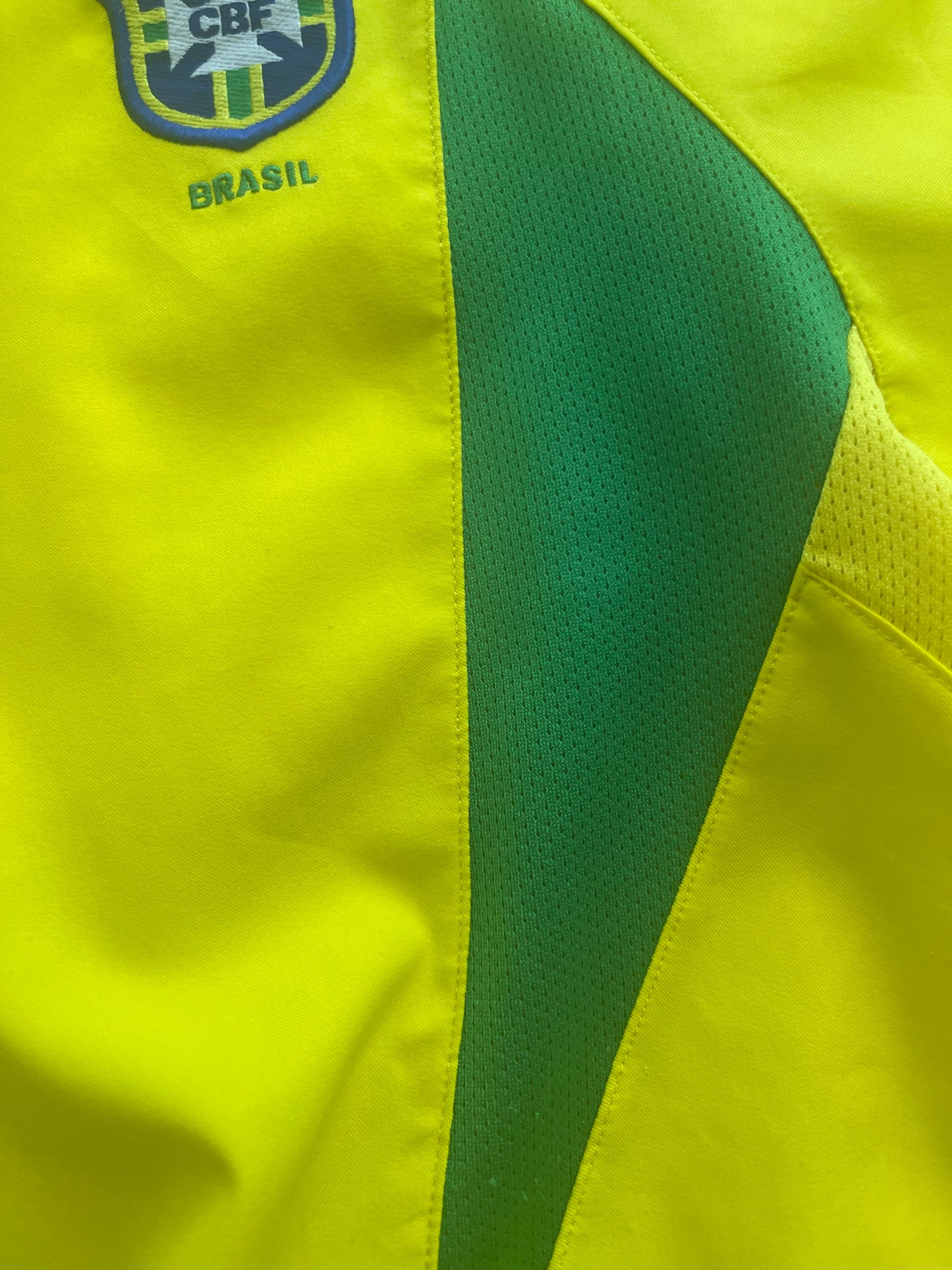 Brasil Brazil Nike Home Football Shirt 2002 - 2003 - 2004 Yellow Size S