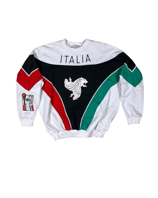 🔥⚽️🇮🇹 Iconic Rare Vintage Grail 90's Adidas  Coppa Del Mondo Italia 90 World Cup 1990 Sweatshirt Crewneck Beckenbauer Rummenigge White Green Red Black