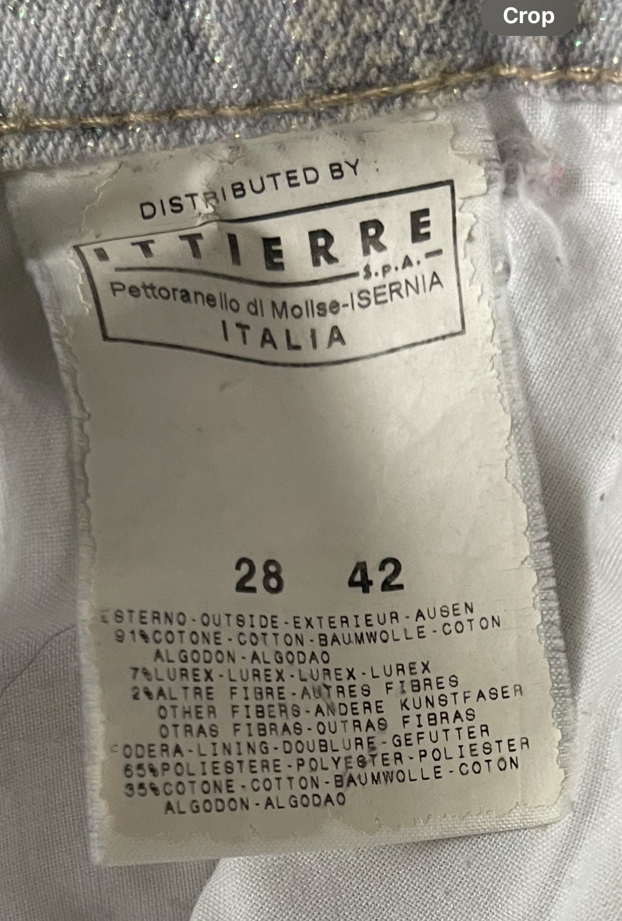 Vintage Y2K Just Cavalli Glitter Baroque Maximalism Jeans Pants Ittierre Size 28 42 Mid Waist Straight Cut Size S