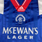 Glasgow Rangers Adidas Equipment 1992 1993 1994 Home Football Shirt McEwan's Lager Size 42''-44''/L Made in UK Blue