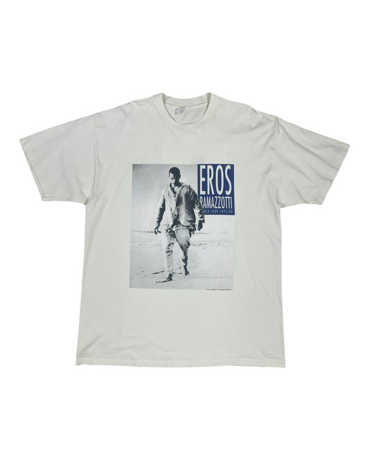 Hanes Eros Ramazzotti World Tour 1993 1994 T-Shirt Pre Shrunk Cotton Iceman Europe Ltd Band Tees Single Stitch