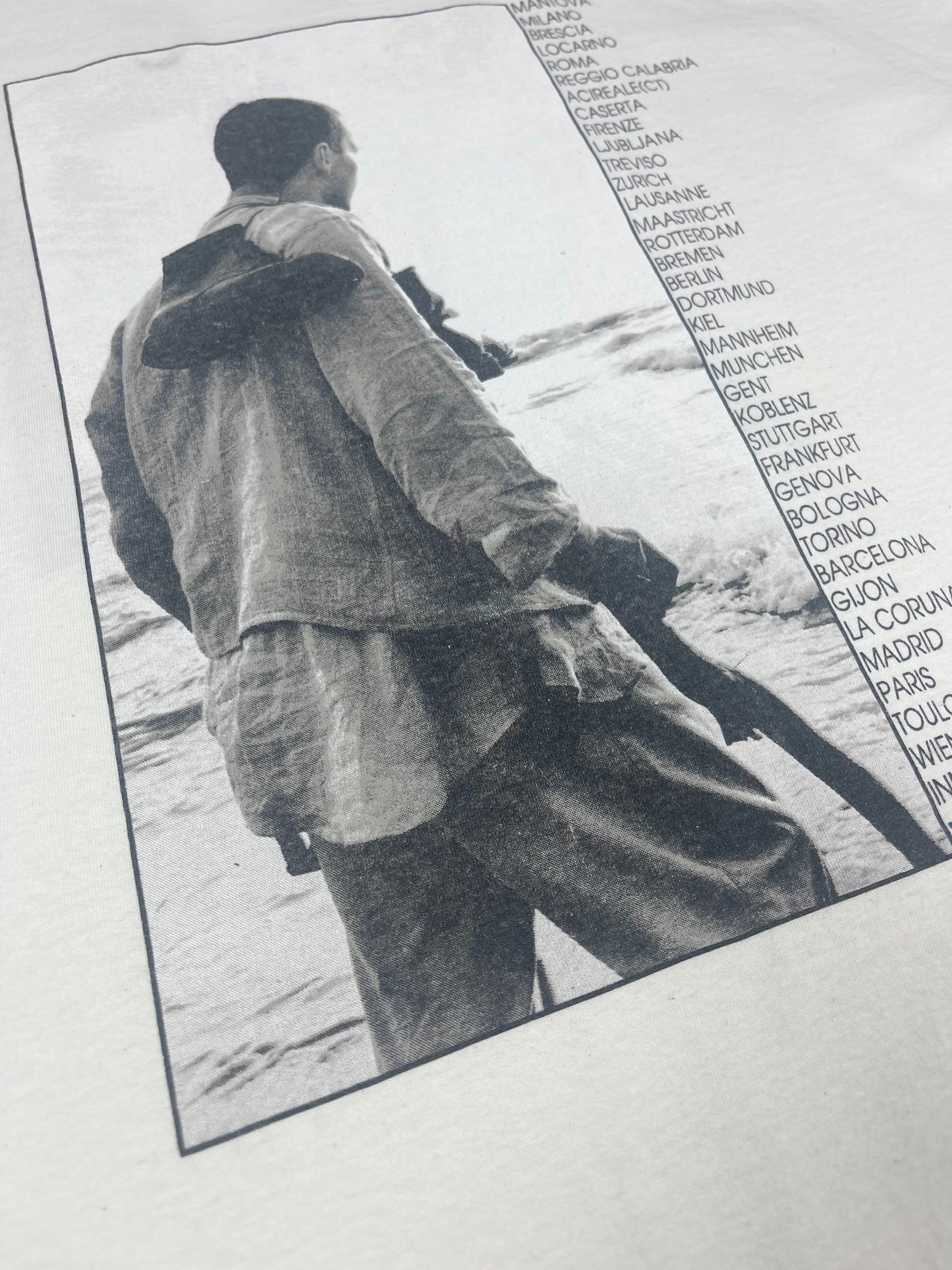 Hanes Eros Ramazzotti World Tour 1993 1994 T-Shirt Pre Shrunk Cotton Iceman Europe Ltd Band Tees Single Stitch