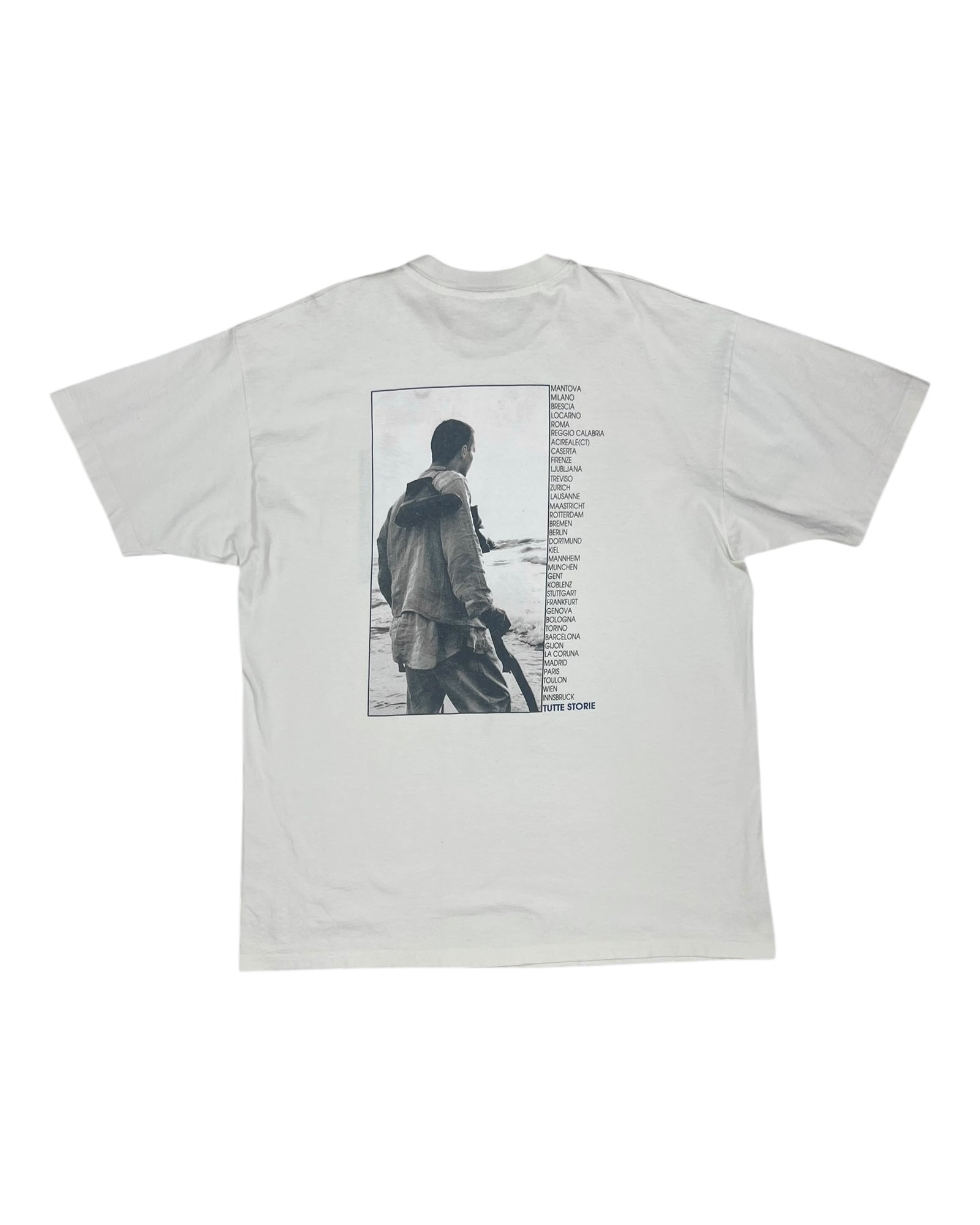 Hanes Eros Ramazzotti World Tour 1993 1994 T-Shirt Pre Shrunk Cotton Iceman Europe Ltd Band Tees Single Stitch
