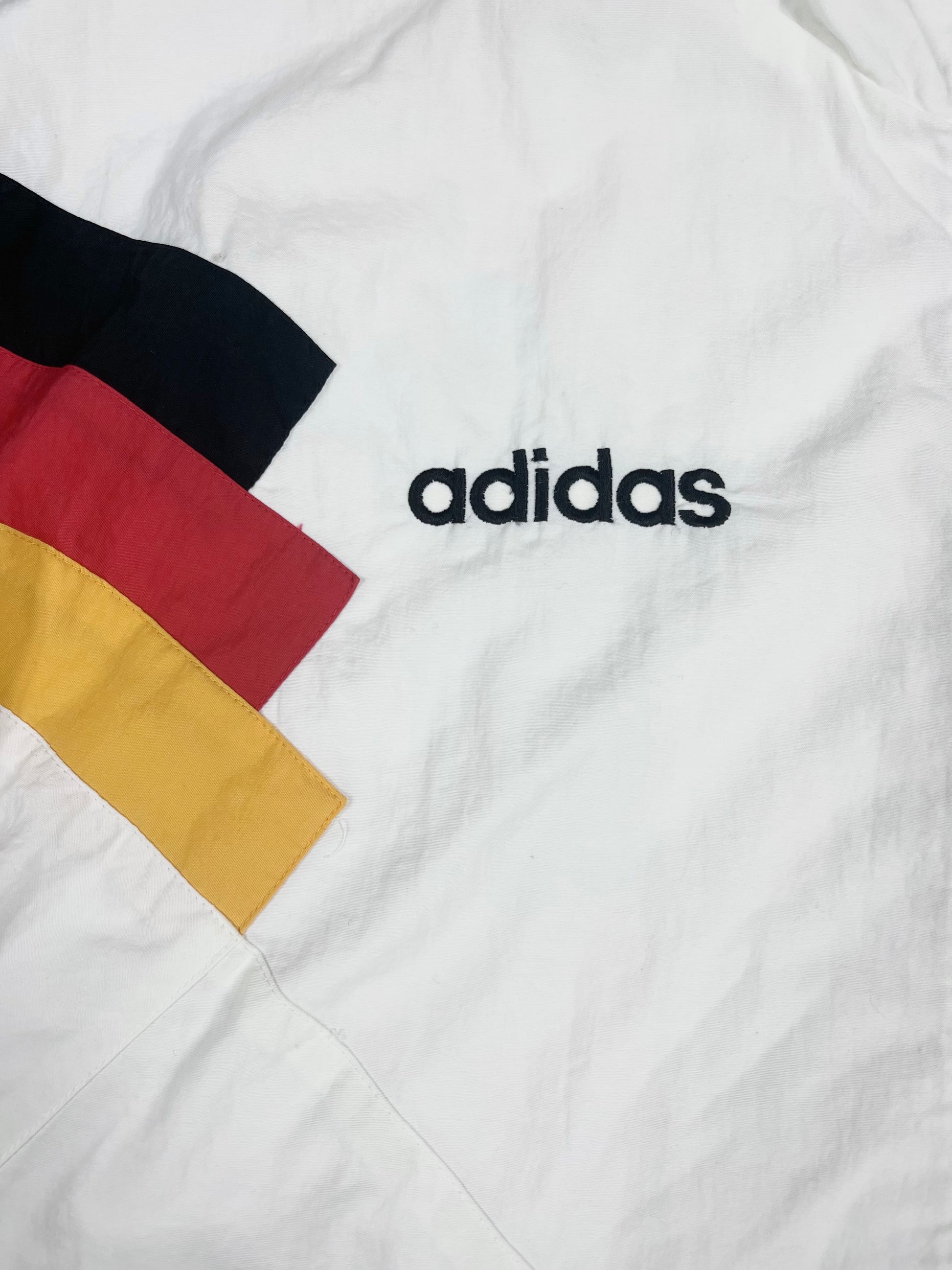 Vintage Germany Deutschland Adidas Jacket / Shell 1992  1993 1994 White