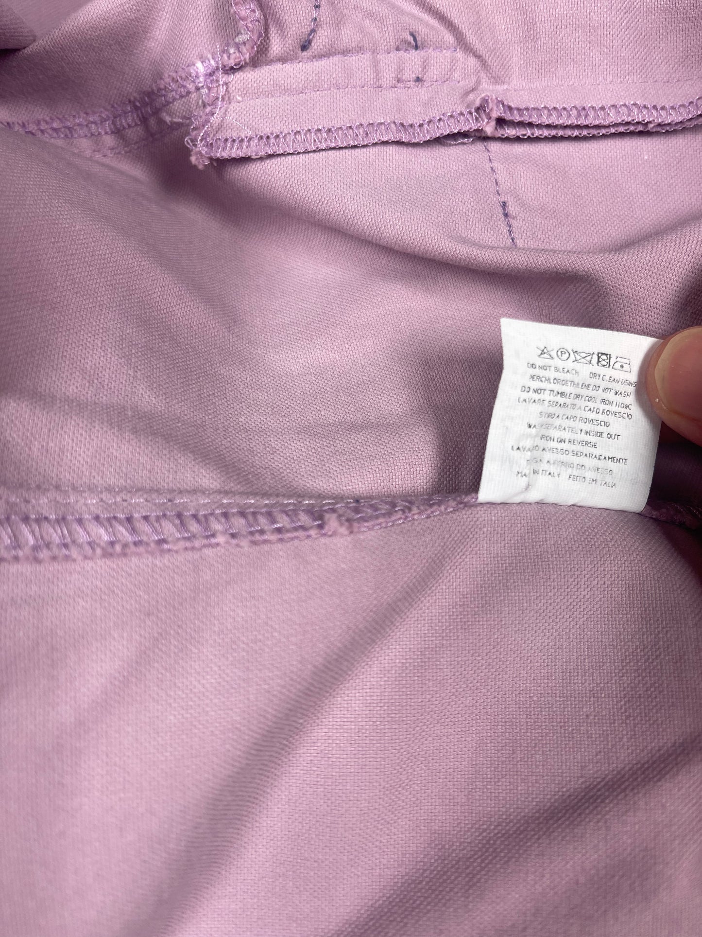 Vintage Moschino Jeans Coat Made in Italy Cotton Pink- Lilac Size M-L