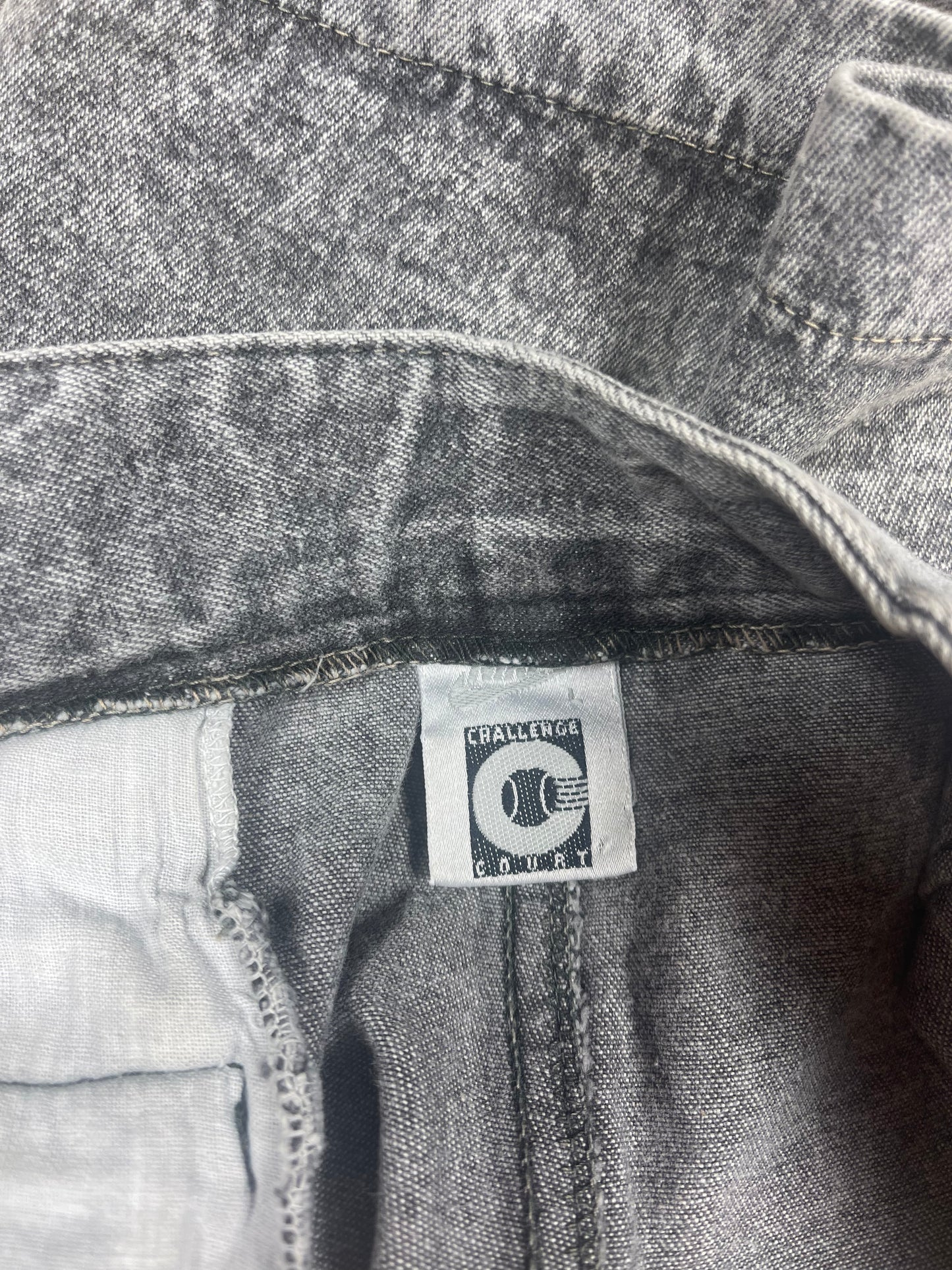 Vintage 80's 90's Nike Challenge Court Denim Acid Washed Shorts Tennis Festival Andre Agassi Made in Italy Gray Size M-L