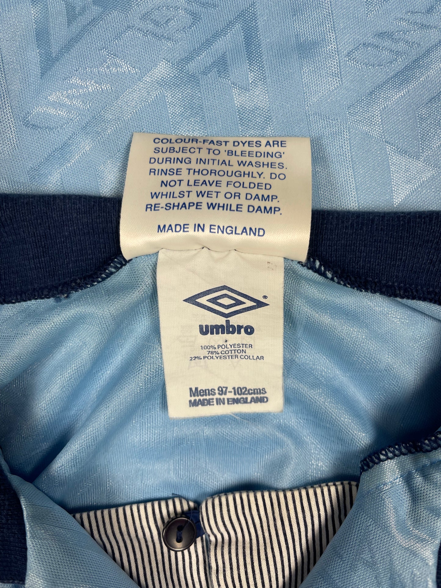 🏴󠁧󠁢󠁥󠁮󠁧󠁿 Vintage England Umbro Away Third Football Shirt 1992 - 1993 Made in England RepliKit Size M