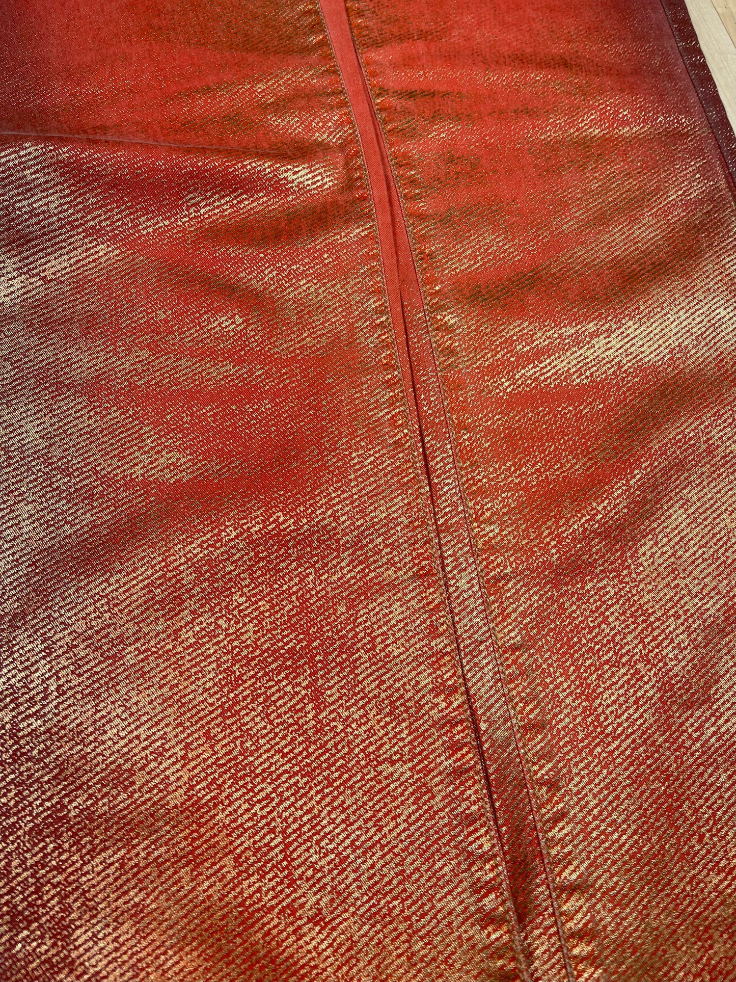 Y2K Just Cavalli Pants Made in Italy Very Low Waist Sunset Orange Pink Gold Shimmer Accents Size M-L