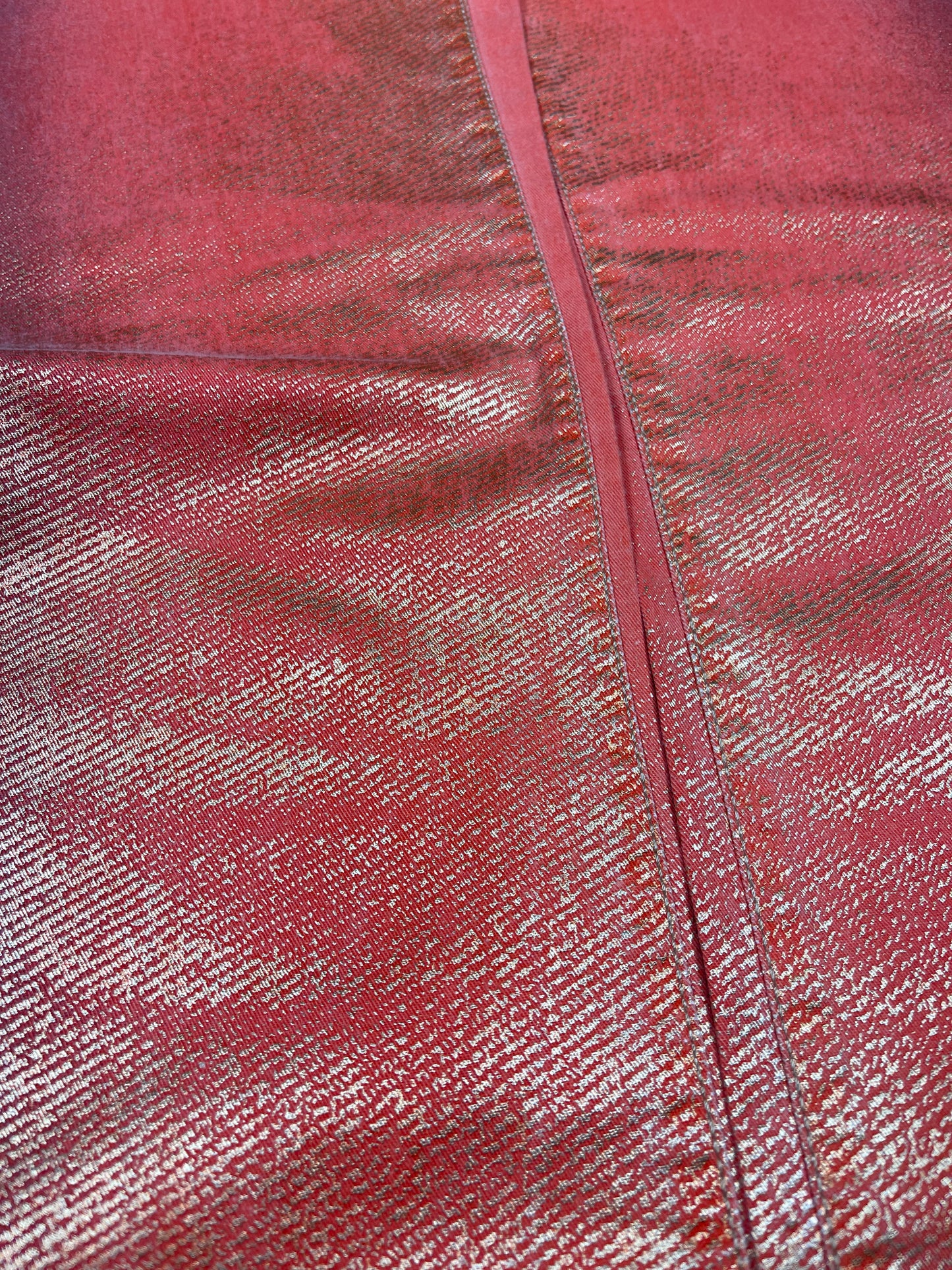 Y2K Just Cavalli Pants Made in Italy Very Low Waist Sunset Orange Pink Gold Shimmer Accents Size M-L