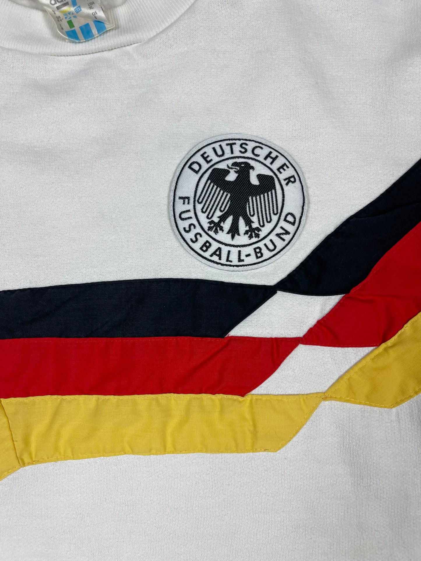🇩🇪 💎 ⚽️ Authentic Iconic Vintage Germany Deutschland Adidas 1989-1991 Italia 90 Ciao FIFA Coppa del Mondo Football Sweatshirt Size M-L-XL White Black Red Yellow